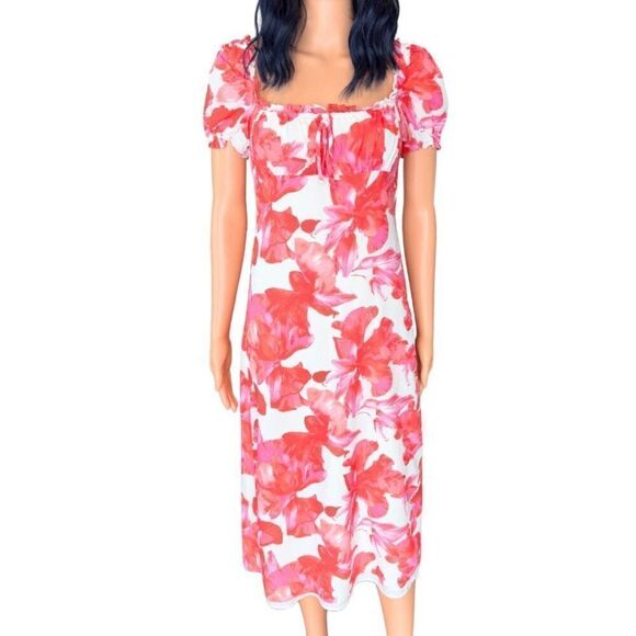 NWT WAYF Felicity Floral Midi Dress - Picture 2 of 6